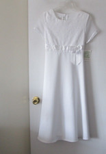 GIRLS BONNIE JEAN WHITE DRESS, COMMUNION, WEDDING, DRESSY -NWT-SIZE 16