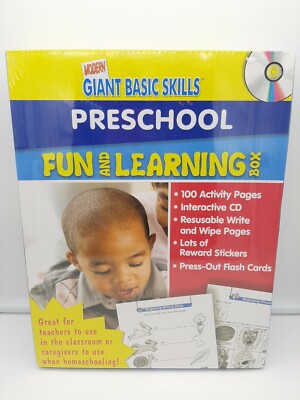 Modern Giant Basic Skills Preschool Edition, Fun & Learning Box & CD-ROM, New!!!