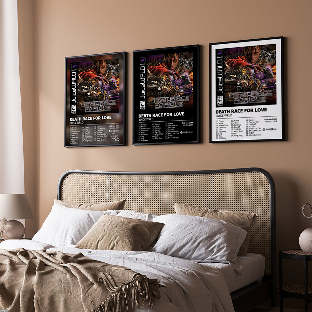 DEATH RACE FOR LOVE JUICE WRLD Album Poster Custom Canvas Print Muisc Poster