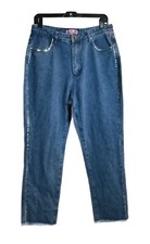 Dollz Kill (M) Bratz Lap of Luxury Skinny Jeans XL Blue Wash Logo Heart NWOT