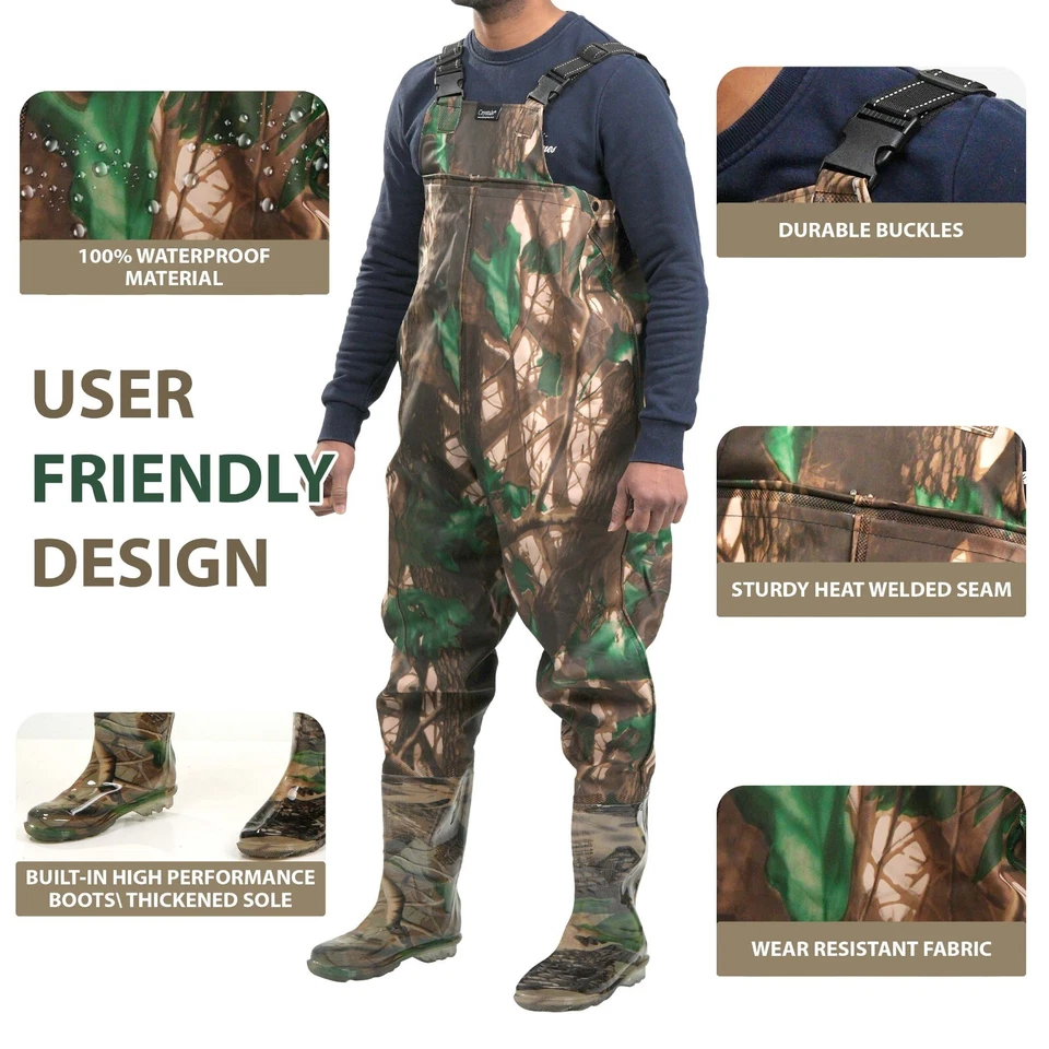 Waterproof Camouflage Waders for Fishing Water Gardening Agriculture And Leisure - Image 4 of 4