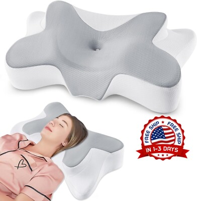 Almohada Viscoelástica Para Dolor De Cuello | Almohada Cervical Ortopédica Con Funda Transpirable Lavable | Mejora Tu Descanso Y Postura