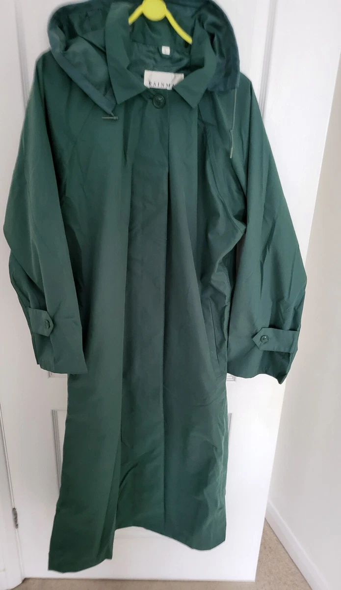Rainmac Midhurst Hooded Raincoat Green Size Large Excellent Condition