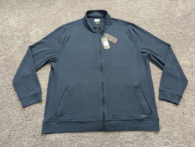 Greg Norman Jacket Mens 2XL Full Zip Long Sleeve Golf Pockets Blue