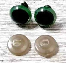 safety eyes toy doll animal green crochet knit 3/8 inch plastic 1 pair new