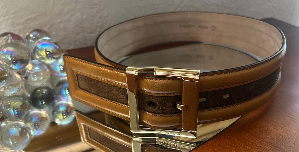 Burberry Prorsum light brown leather belt Burberry Prorsum Neutrals Brown Chocolate Suede Leather Belt  main image 3