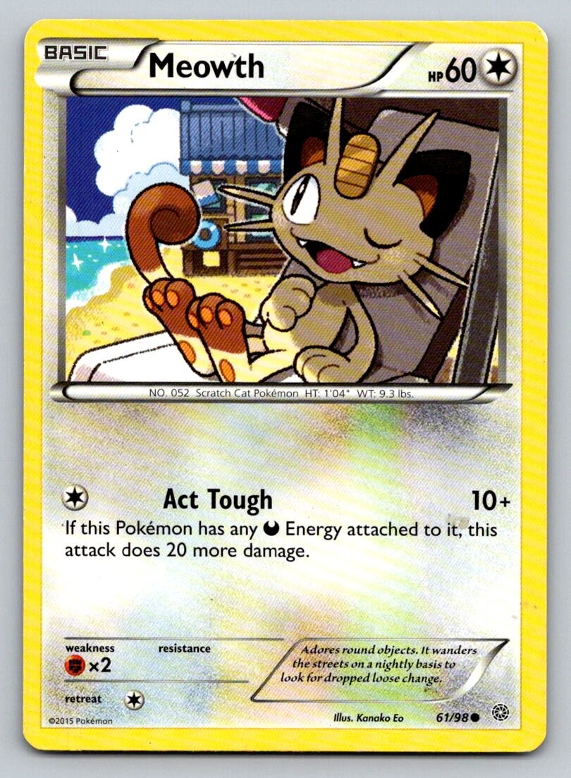 【ARS AU 真贋鑑定】英語版ニャース Meowth 61/98 Meowth 61/98 | eBay
