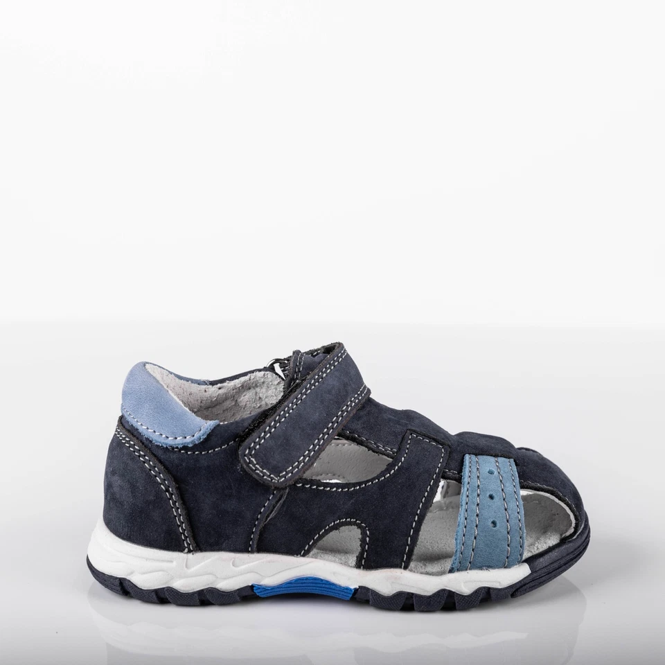 Sandalias de cuero para niños azul marino talla 10 EE. UU. Foto 3 de 4