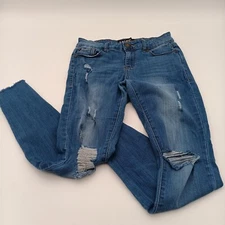 Enjean Pants Girls Size 7 Blue Distressed Jeans