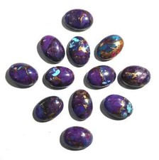  Wholesale  Purple Copper Turquoise Cabochon Oval Shape Loose Gemstone