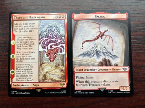 1x THERE AND BACK AGAIN + SMAUG TOKEN - Lord of the RIngs - MTG - Magic - Afbeelding 1 van 1