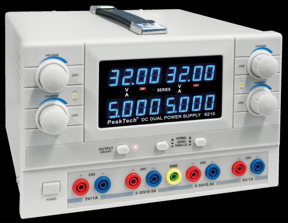 3161862 Peaktech PeakTech Labornetzgerät 3 Kan. ...30 VDC VDC 5 A / ...30 VDC VD