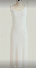 IRIS Sleeveless Ribbed Bodycon Maxi Dress Off-White Size 2X