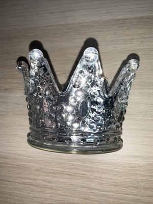 Tjm Crown Teelichthalter Silber Glas