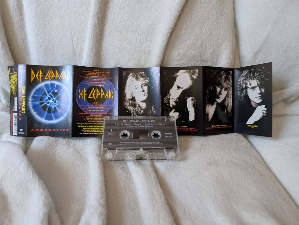 Original Vintage 1992 Def Leppard - Adrenalize - Cassette Tape 510978-4 - Image 4 of 4