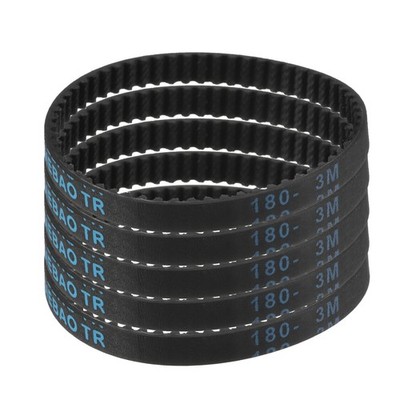 5pcs HTD-3M Rubber Timing Belt 60 Teeth, 180mm Pitch Length x 6mm Width