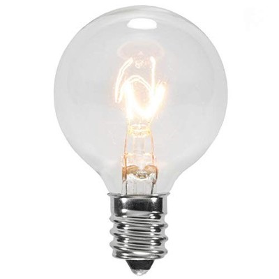 G40 Globe Light Bulbs for Patio String Lights Fits E12 and C7 Base Replacement