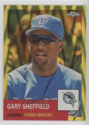 2022 Chrome Platinum Anniversary Yellow RayWave Refractor Gary Sheffield 18pd