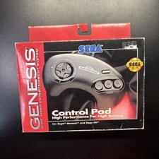 Sega Genesis Control Pad 1650 Controller Black With Box NOS ss