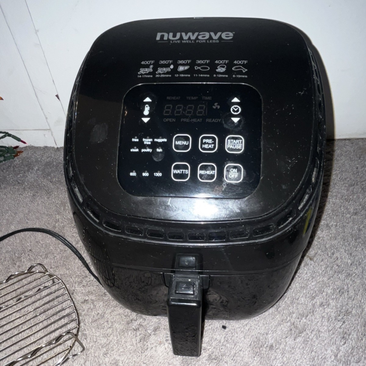 NuWave Brio 3Q Air Fryer, 3 qt, Digital Display, Basket & Rack  display picture 1