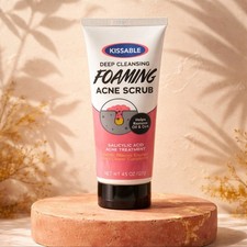 Kissable Deep Cleaning Foaming Acne Scrub W/Salicylic Acid Acne Treatment:4.5oz