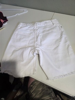 Good American Always Fits White Denim  Cut-off Shorts Size 6/28 Retails $119.00