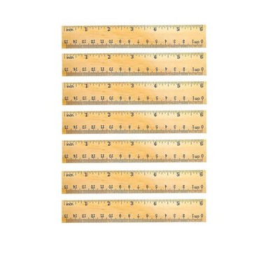 72 Pack Wooden Ruler 6 Inch Rulers Bulk Wood Measuring Ruler Office ...