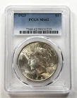 1923-P $1 Peace Dollar PCGS MS62 90% Silver Philadelphia US Coin