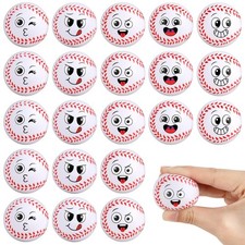 Hxezoc 20 Pieces Mini Face Baseball Stress Balls 1.57 x inches, Football