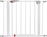 Baby Safety Gate 75–85 cm Adjustable, 2-Way Opening, Grey