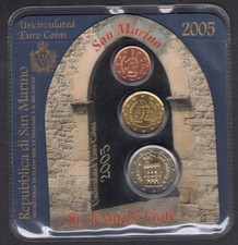 2005 Republic of San Marino - 2 Cent - 20 Cent - 2 Euro - Miniset
