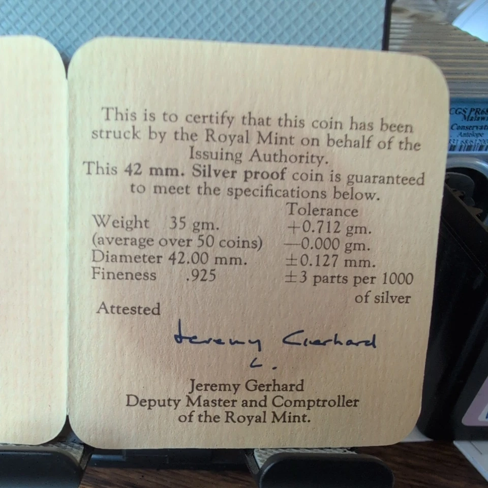 1978 Malawi Conservation Antelope PCGS PR68DCAM Silver Coin Top Pop!! - Image 4 of 4