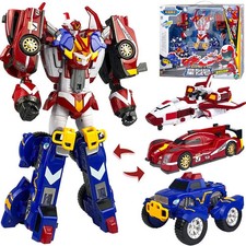 Three in one Tobot Master V transformable robot car airplane toy