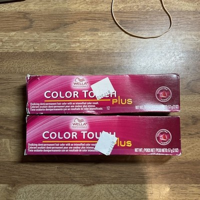 Lot 2 Wella Professionals Color Touch Plus 2oz NIB 66/04 Dk Blonde Nat Red