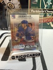 25-26 Upper Deck Credentials Matthew Robertson Debut Ticket Access Acetate /199