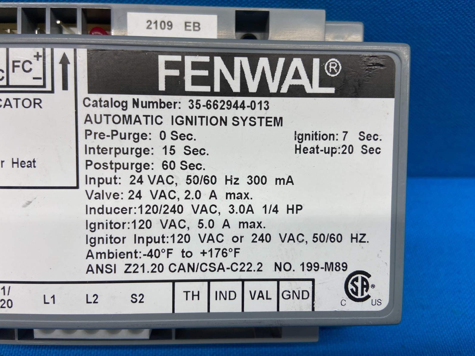 FENWAL 35-662944-013 Automatic Ignition Control Module | eBay