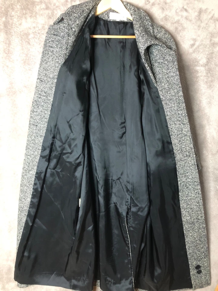 Vintage Kristen Blake 100% Wool Tweed Overcoat Size 8 USA Made Long Pea Coat - Image 4 of 4