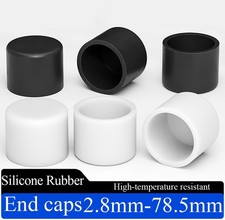 White Round Silicone Rubber End Cover Caps Dust Cap For A 2.8mm-78.5mm Pipe Tube