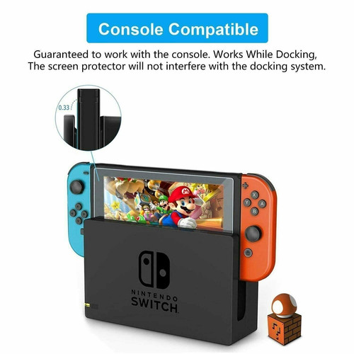 Nintendo Switch Premium gehärtetes ultraklares Glas Displayschutzfolie (2er-Pack) - Bild 3 von 5
