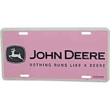 John Deere Pink License Plate Nothing Runs Like A Deere