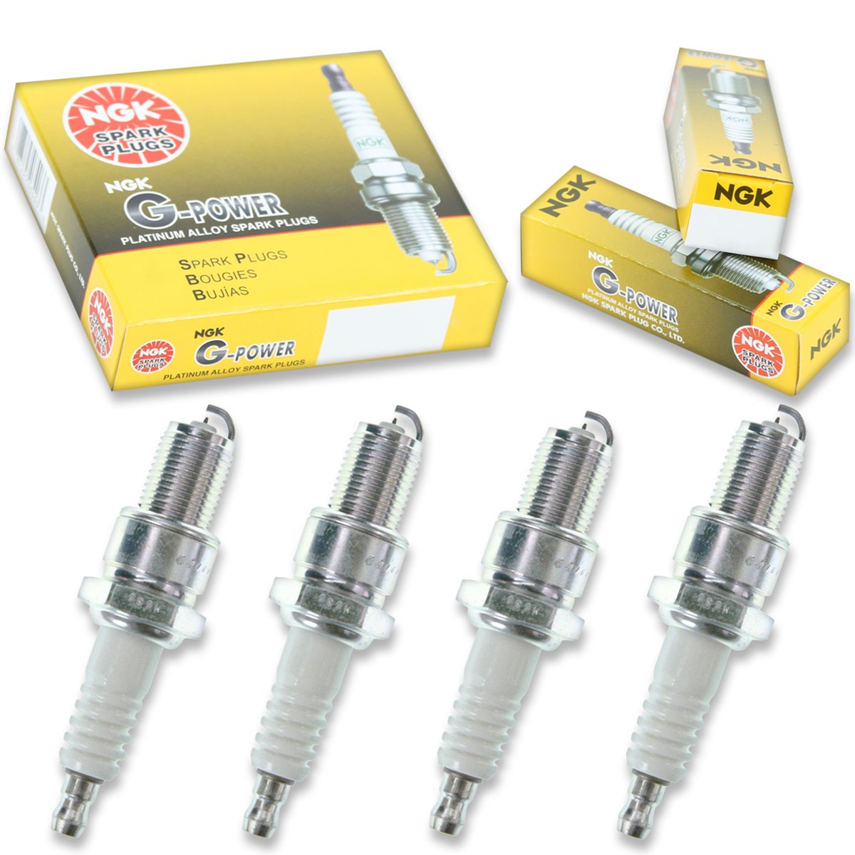4 pcs NGK G-Power Spark Plugs for 1985 Volvo 745 2.3L L4 - Engine Kit Set go