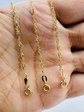9ct Yellow Gold Singapore Chain Necklace 18" 20" 22" 24" New