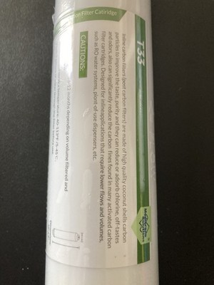 Membrane Solutions T33 Inline Carbon Filter 1-Pack * Sealed Filters*