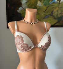 NWT La Perla PRIVILEGE Dusty Rose Lace Push-Up Bra, sz 34D