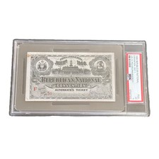 1900 Republican National Convention Alternate's Ticket William McKinley PSA Pass