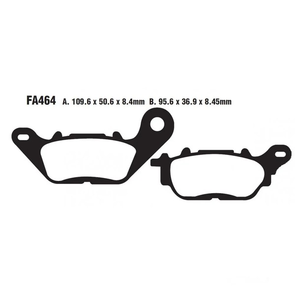 Bremsbelag Hinten EBC SFAC464 FüR Yamaha GPD 150 A Nmax 150 ABS Bj. 2017-2020-image