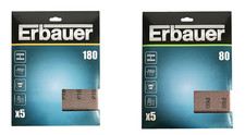 Erbauer 80/180 grit Extra Fine Sanding Sheets.  (2 Packs off 4)