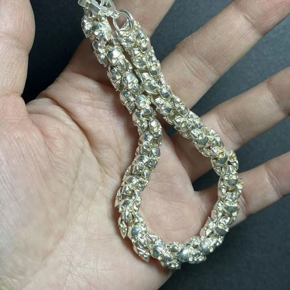 Pulsera china chapada en plata cobre blanco, pulsera de la suerte hombre Foto 3 de 4