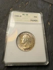 1946 D Washington Quarter ANACS MS 64 ANACS Soapbox Toned Both Sides $.25 Coin