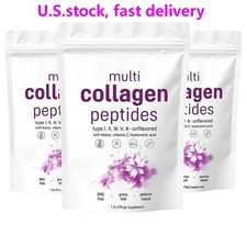 3 PACK Multi Collagen Peptides Powder 1 lb Hy...